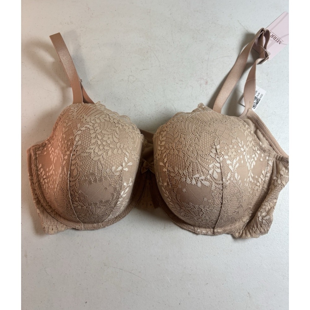 Mirry Lace Bra Size 40DD Nude Padded Underwire NEW NWT